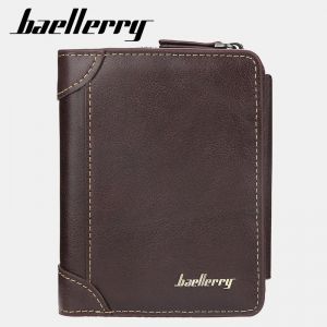 MEN - מוצרים לגבר ארנקים לגבר Baellerry Men Faux Leather Causal Business Zipper Coin Wallet 