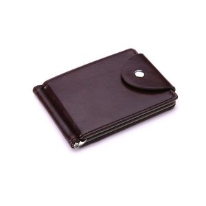 MEN - מוצרים לגבר ארנקים לגבר Men PU Leather Short Wallet Business Coin Bag with 6 Card Slots Card Holder