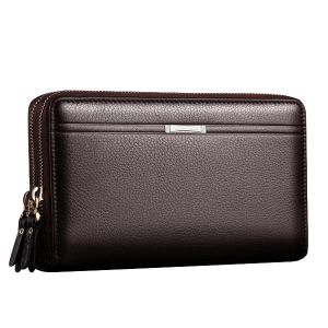 MEN - מוצרים לגבר ארנקים לגבר Men Clutch Wallet Waterproof Business Long Zipper Wallet Phone Holder