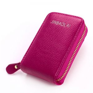 MEN - מוצרים לגבר ארנקים לגבר Women Men Genuine Leather Wallet 10 Card Slots Coins Bag