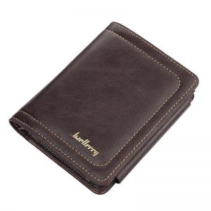 MEN - מוצרים לגבר ארנקים לגבר Baellerry Men Faux Leather 12 Card Slots Zipper Coin Pocket Money Purse Wallet