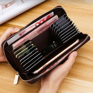 MEN - מוצרים לגבר ארנקים לגבר Men Large Capacity Multi-functional 18 Card Slots 6inch Phone Bag Card Holder Long Wallet