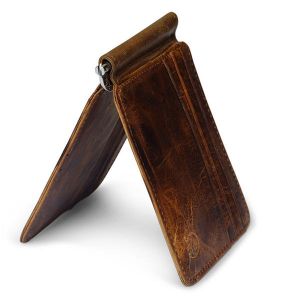 MEN - מוצרים לגבר ארנקים לגבר Men 12 Card Slots Money Clip Wallet Genuine Leather Multifunction Vintage Short Wallet Slimmest Purse