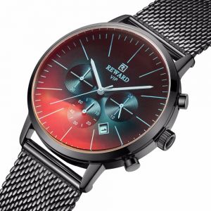 MEN - מוצרים לגבר שעונים לגבר Reward RD82004M Fashion Men Watch Light Luxury Waterproof Chronograph Stainless Steel Quartz Watch