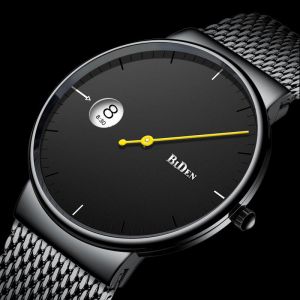 MEN - מוצרים לגבר שעונים לגבר BIDEN 0049 Ultra Thin Fashionable Men Wrist Watch Creative Quartz Watches