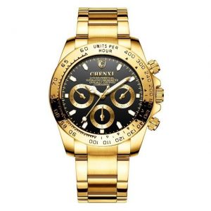MEN - מוצרים לגבר שעונים לגבר CHENXI 086A Business Style Creative Dial Men Wrist Watch Full Steel Analog Quartz Watches