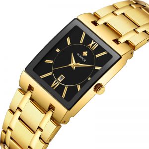 MEN - מוצרים לגבר שעונים לגבר WWOOR 8858 Waterproof Full Steel Business Style Men Watch Date Display Quartz Watch