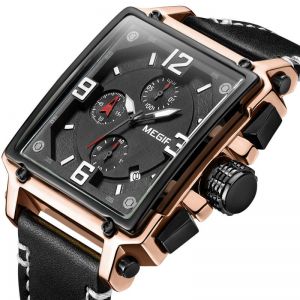 MEN - מוצרים לגבר שעונים לגבר MEGIR 2061 Unique Style Men Wrist Watch Chronograph Date Luminous Number Quartz Watch