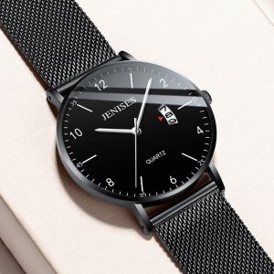 MEN - מוצרים לגבר שעונים לגבר שעון שחור מינימלי לגבר