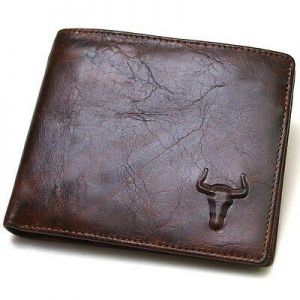 MEN - מוצרים לגבר ארנקים לגבר New Genuine Leather Mens Wallet  ZIPPER Coin Purse Vintage Retro Style