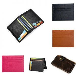MEN - מוצרים לגבר ארנקים לגבר Luxury Men&#039;s Genuine Leather Thin Wallet Credit Card ID Holder Purse Mini Wallet