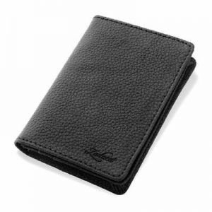New Men&#039;s Genuine Leather Bifold ID Credit Card Money Holder Wallet Black