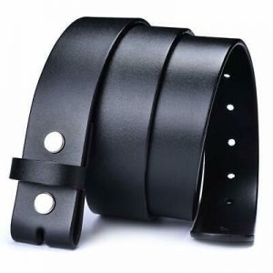 MEN - מוצרים לגבר חגורות לגבר 38mm Mens Leather Belt Black Genuine Leather Strap For Pin Buckle Without Buckle
