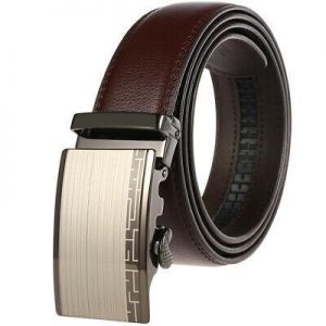 Luxury Men&#039;s Real Leather Belt Automatic Buckle Strap Suit Waistband Gift Jeans