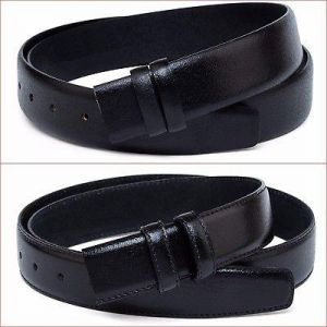 Smooth Leather Black Belt Strap Mens belts ferragamo buckles 100% Made in Italy