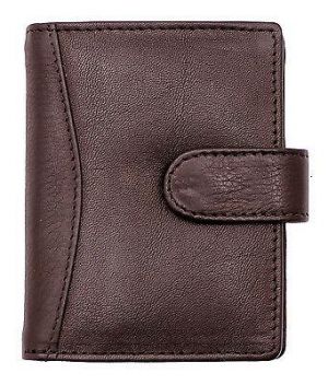 New Genuine Soft Leather Credit Card Holder Case Wallet For Mens Womens 602-BRN