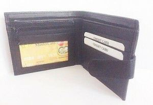 MEN - מוצרים לגבר ארנקים לגבר MENS GENTS GENUINE LEATHER WALLET FOR NOTES CREDIT/DEBIT CARDS AND COINS SECTION