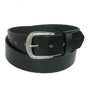 New Boston Leather Men&#039;s Leather Bridle Belt with Hidden Stretch Elastic