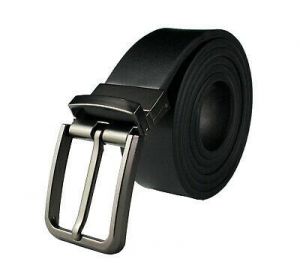 MEN - מוצרים לגבר חגורות לגבר Mens Black Brown Leather Belt Lined Jeans Double Loop Belt Sizes 32 - 44"