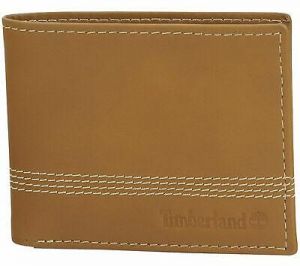 MEN - מוצרים לגבר ארנקים לגבר Timberland Mens Cloudy Quad Billfold Genuine Leather Slim Bifold Wallet