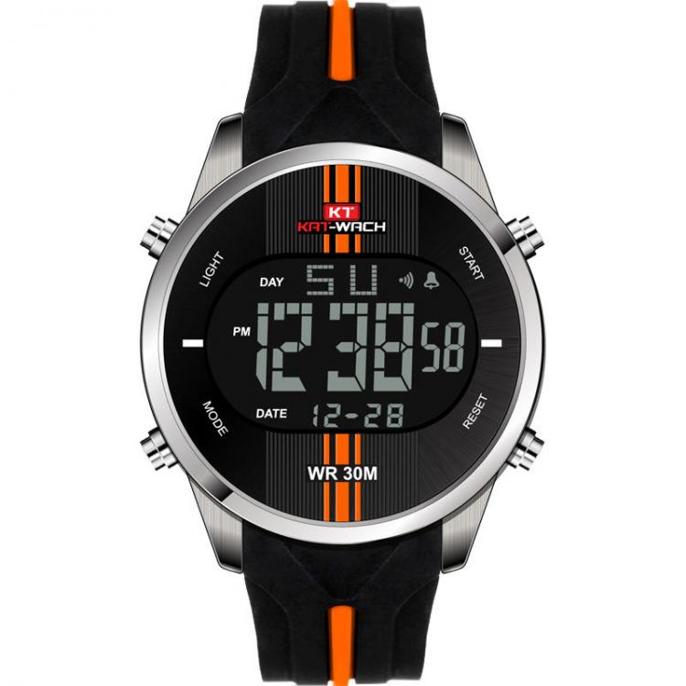 MEN - מוצרים לגבר שעונים לגבר KAT-WACH KT716 Digital Watch Fashion Silicone Stopwatch Waterproof Watch Alarm Outdoor Sport Watch